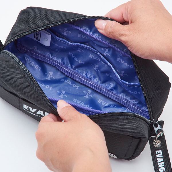 Evangelion - Outdoor EVA-01 Pattern Square Pouch Black image 3
