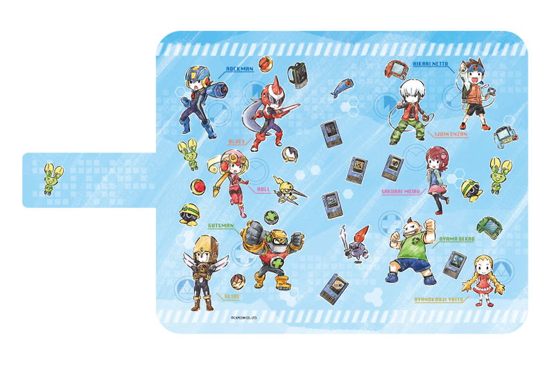 Mega Man NT Warrior 01 Pattern Design Blue Book Type Multi Case (Graff Art Design) image 1