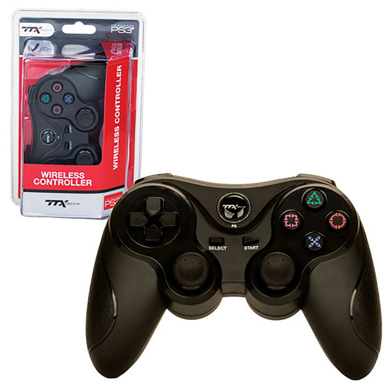 TTX Tech Wireless Controller for PlayStation 3 (Black) image 1