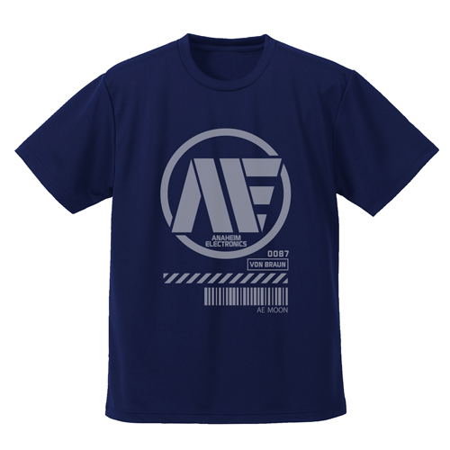 Mobile Suit Zeta Gundam - Anaheim Electronics Dry T-shirt Navy (S Size) image 1