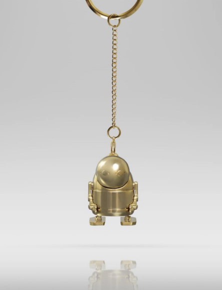 NieR:Automata Metal Key Chain Gold Machine Lifeform