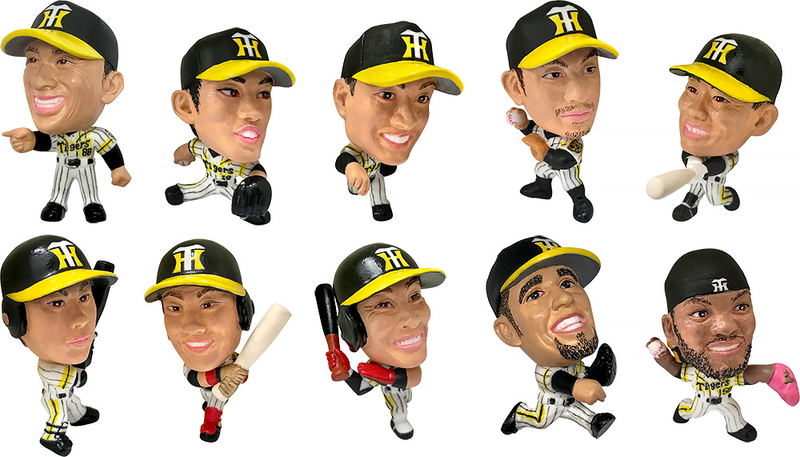 16d Trading Figure Collection: Hanshin Tigers 2019 (Set of 10 pieces) image 1