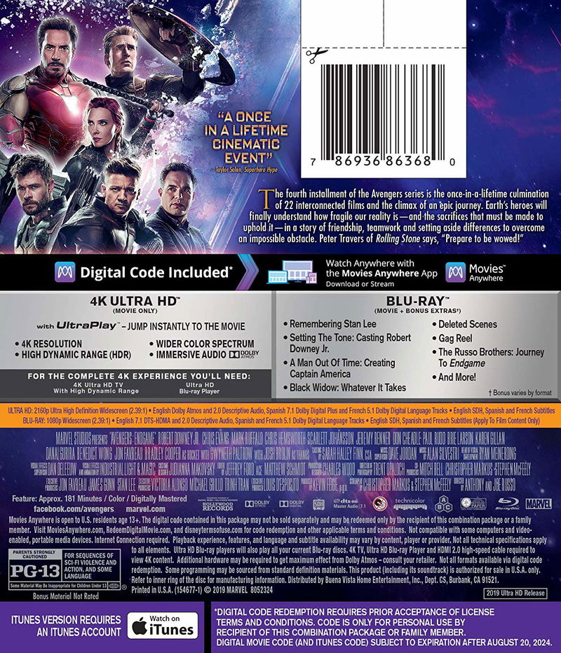 Avengers: Endgame [4K Ultra HD Blu-ray] image 2