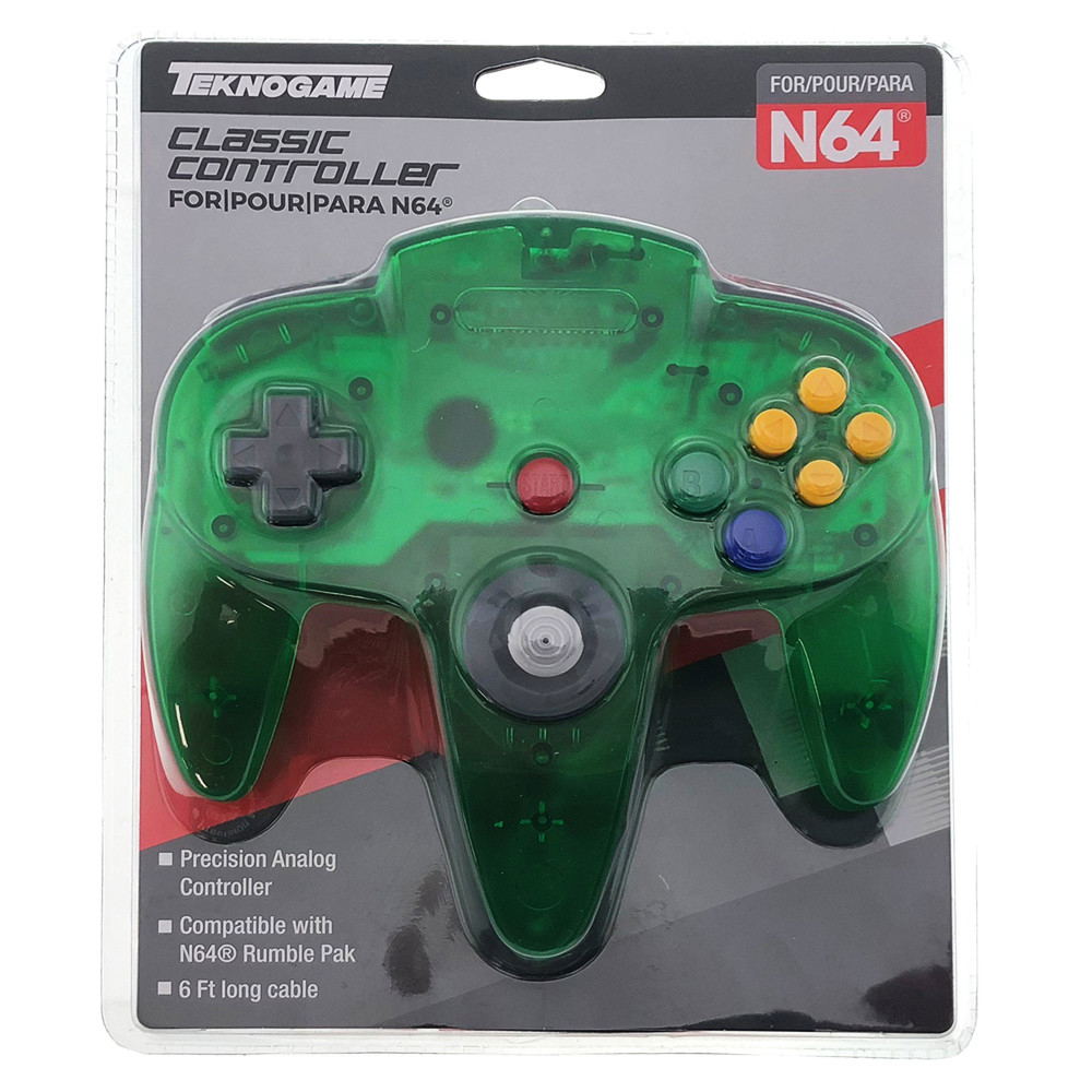 Classic Controller for N64 (Clear Green) for Nintendo64
