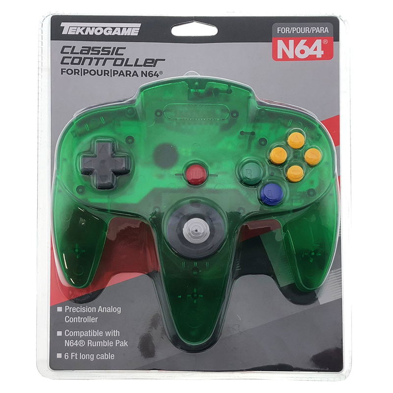 Classic Controller for N64 (Clear Green) image 1