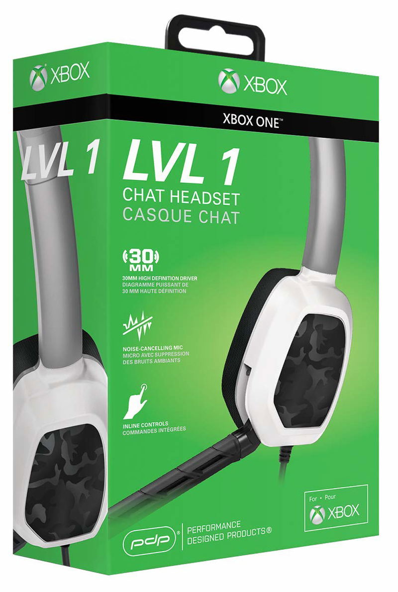 LVL Chat Headset for Xbox One (White Camo) for Xbox One