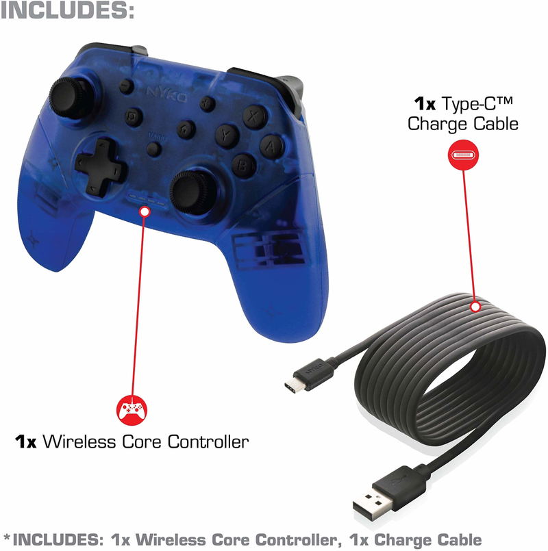 Wireless Core Controller for Nintendo Switch (Blue) image 2