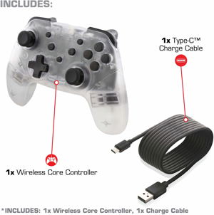 Wireless Core Controller for Nintendo Switch (Clear)_