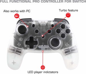 Wireless Core Controller for Nintendo Switch (Clear)_