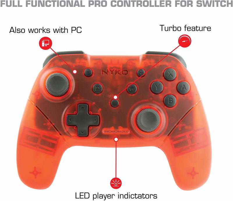 Wireless Core Controller for Nintendo Switch (Red) image 3