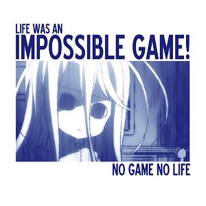 No Game No Life - Life Was An Impossible Game T-shirt White (L Size)