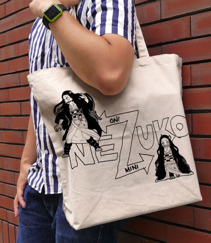Demon Slayer: Kimetsu No Yaiba - Nezuko Kamado Large Tote Bag Natural image 2