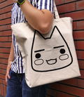 Doko Demo Issyo - Toro Face Large Tote Bag Natural thumbnail 2