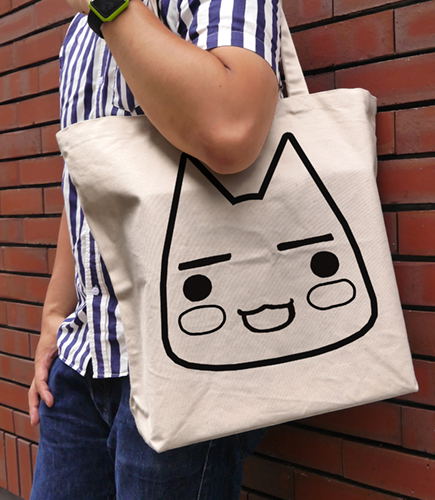 Doko Demo Issyo - Toro Face Large Tote Bag Natural image 2