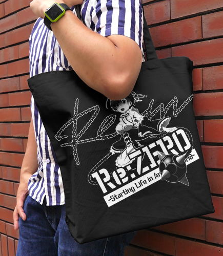 Re:Zero - Starting Life In Another World - Rem And Morning Star Large Tote Bag Black image 2