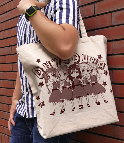 Wataten! An Angel Flew Down To Me - Duwa Duwa Large Tote Bag Natural image 2