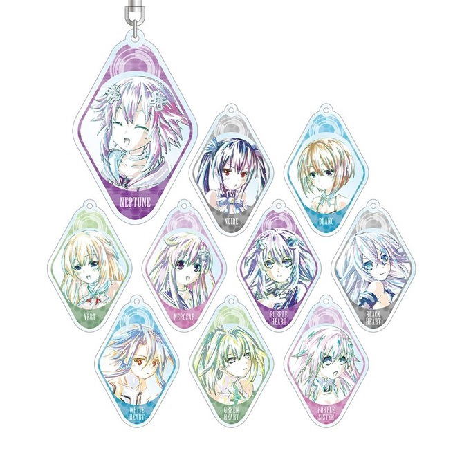 Hyperdimension Neptunia The Animation Trading Ani-Art Acrylic Keychain (Set of 10 pieces) image 1