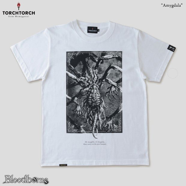 Bloodborne Torch Torch T-shirt Collection: Amygdala White (L Size) image 1
