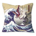 Monster Hunter Ukiyoe Cushion: Rathalos And Rathian x Mount Fuji thumbnail 1