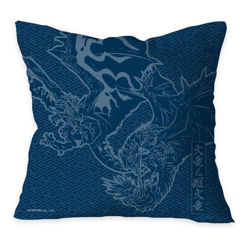Monster Hunter Ukiyoe Cushion: Rathalos And Rathian x Mount Fuji image 2