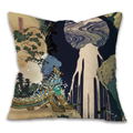 Monster Hunter Ukiyoe Cushion: Zinogre x Kiso Waterfalls thumbnail 1