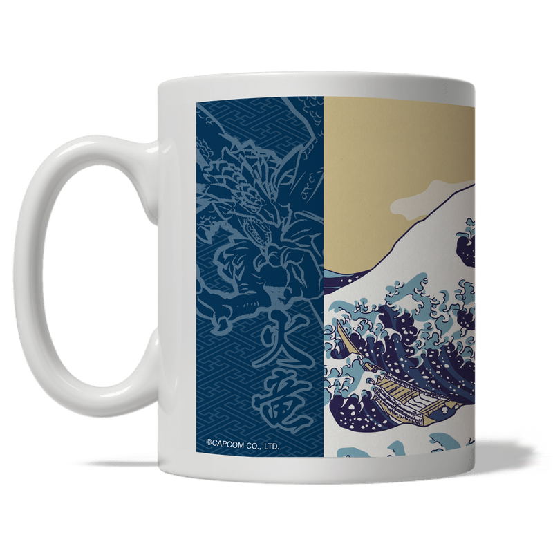 Monster Hunter Ukiyoe Mug Cup: Rathalos And Rathian x Mount Fuji image 1