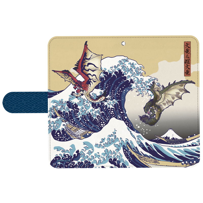 Monster Hunter Ukiyoe Smartphone Case: Rathalos And Rathian x Mount Fuji image 1