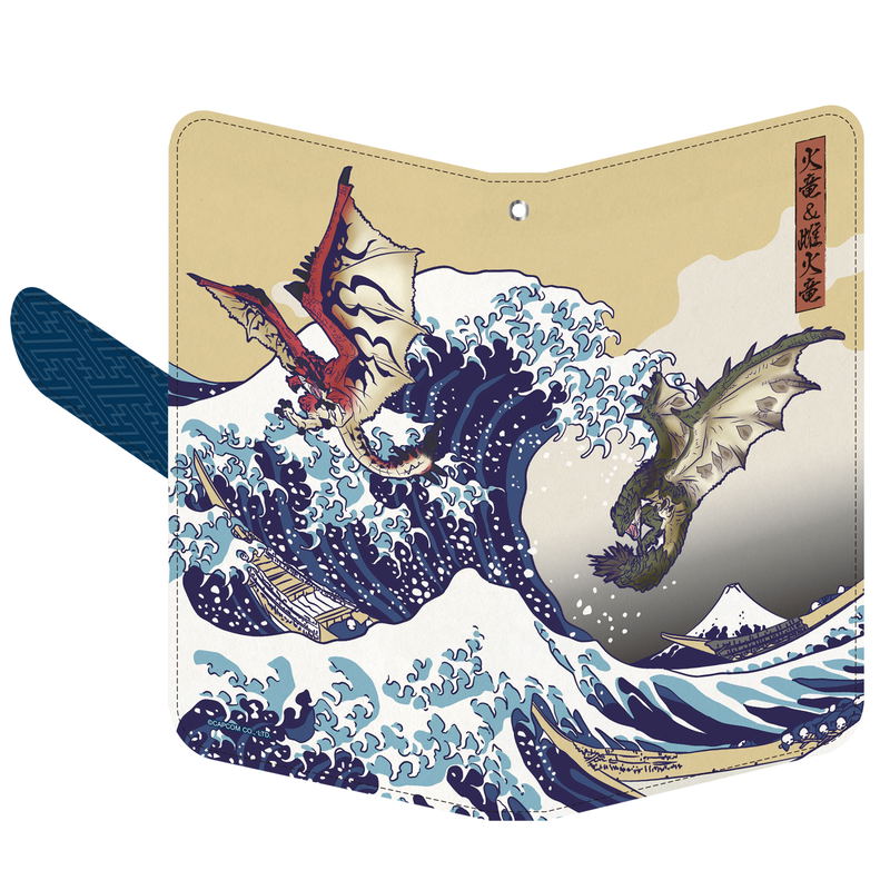 Monster Hunter Ukiyoe Smartphone Case: Rathalos And Rathian x Mount Fuji image 2