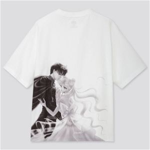 UT Pretty Guardian Sailor Moon 25th Anniversary - Silver Millennium Women's T-shirt White (M Size)
