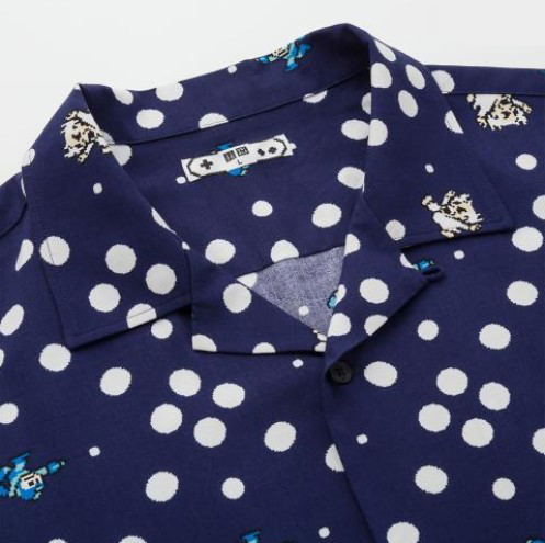 UT The Game Classic Pixels - Mega Man Short Sleeve Shirt Blue (L Size) image 2