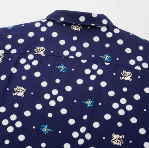 UT The Game Classic Pixels - Mega Man Short Sleeve Shirt Blue (L Size) image 4