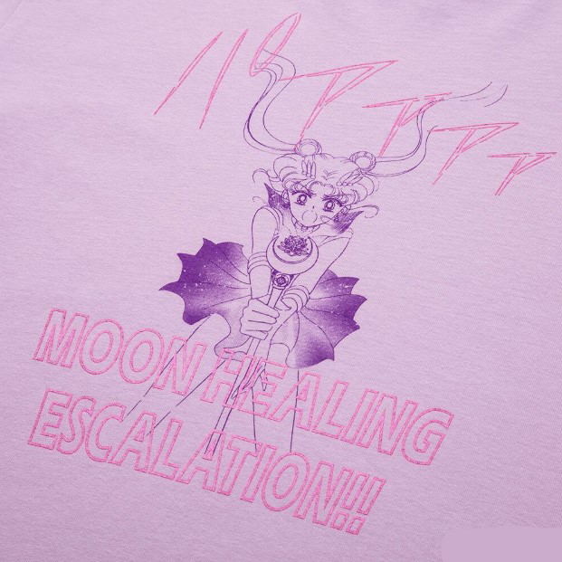 UT Pretty Guardian Sailor Moon 25th Anniversary - Moon Healing Escalation Women's T-shirt Purple (XL Size) image 2