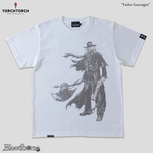 Bloodborne Torch Torch T-shirt Collection: Father Gascoigne White (M Size)_