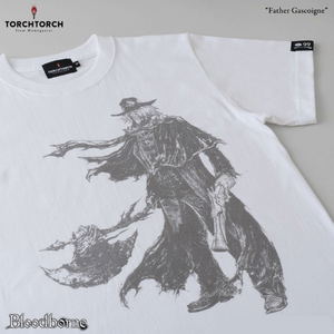 Bloodborne Torch Torch T-shirt Collection: Father Gascoigne White (M Size)_