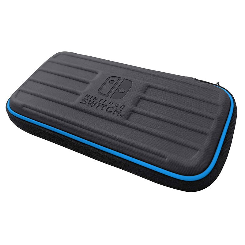 Hard Pouch for Nintendo Switch Lite (Black x Blue) image 1