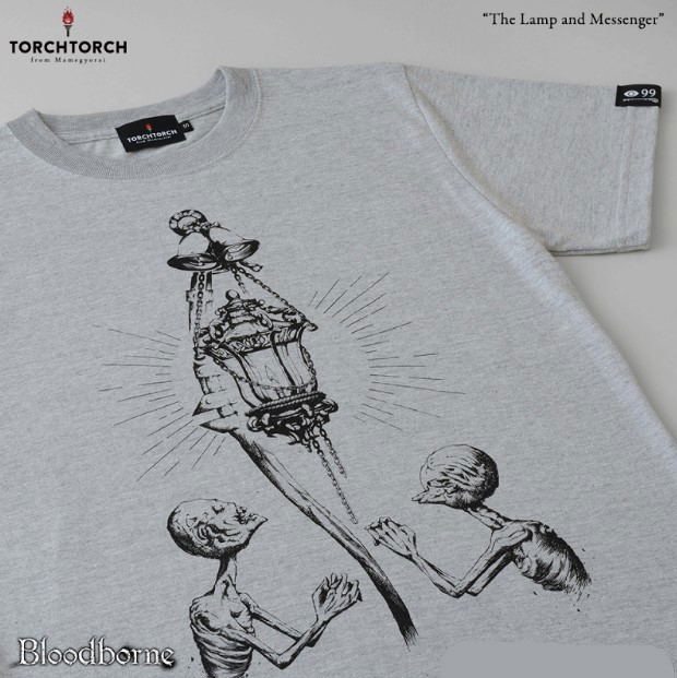 Bloodborne Torch Torch T-shirt Collection: The Lamp And Messenger Heather Gray (S Size) image 2
