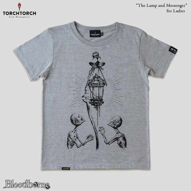 Bloodborne Torch Torch T-shirt Collection: The Lamp And Messenger Heather Gray Ladies (L Size) image 1