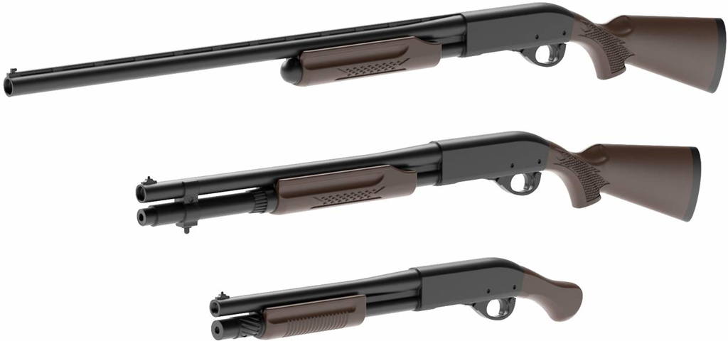 Little Armory 1/12 Scale Model Kit: M870 Type Hard Wood