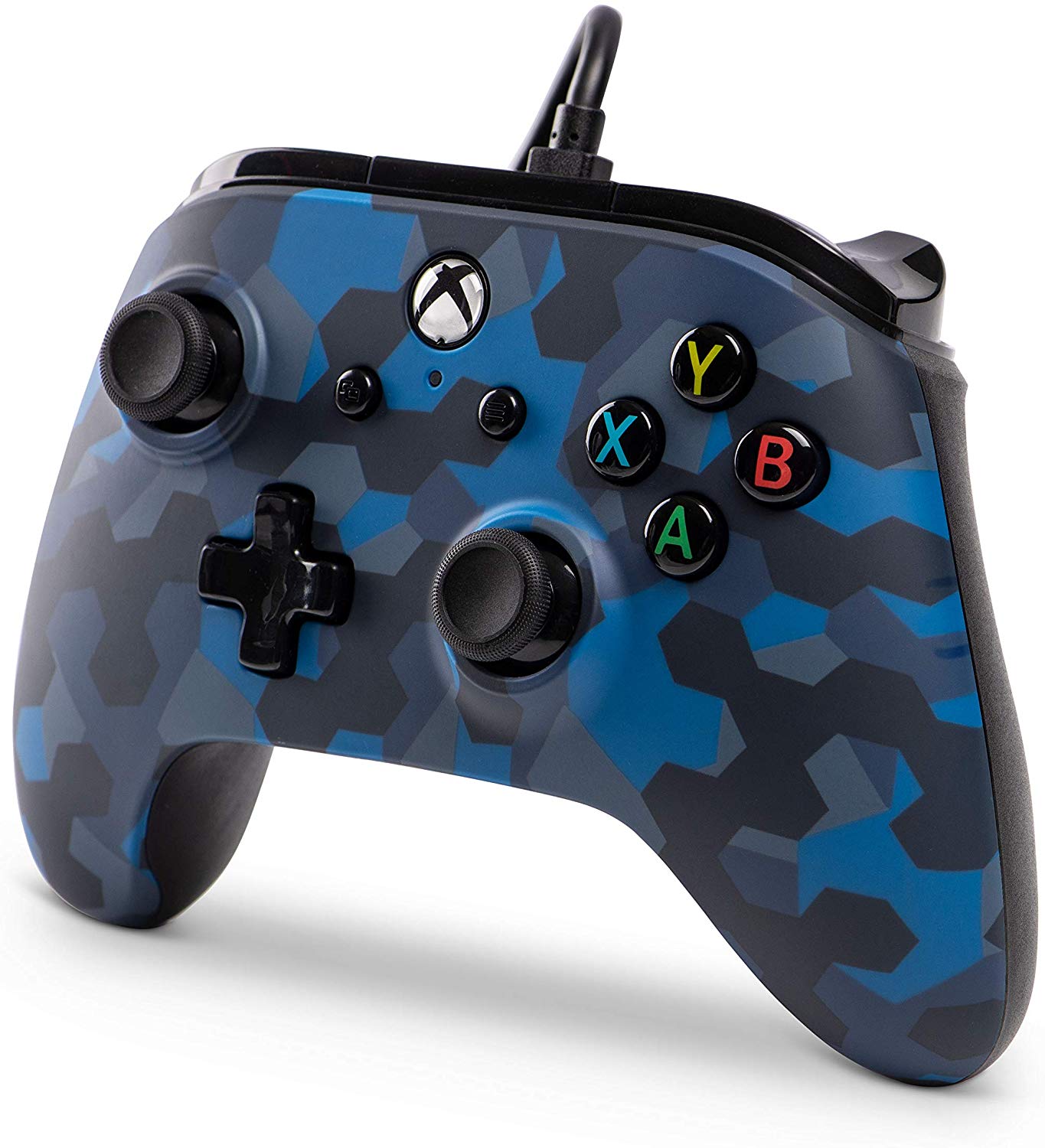 PowerA Enhanced Wired Controller for Xbox One (Stealth Blue Camo) for ...