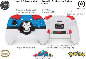 PowerA Enhanced Wireless Controller for Nintendo Switch (Pokemon Great Ball)