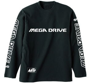 Mega Drive Ribless Long Sleeve T-shirt Black (L Size)_