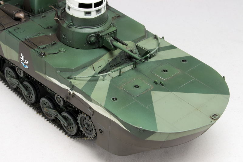 Girls und Panzer das Finale 1/35 Scale Model Kit: Type 2 Ka-Mi Amphibious Tank Chi-Ha-Tan Academy image 6
