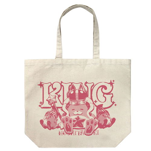 White Cat Project - King Hoshi Tanuki Large Tote Bag Natural image 1