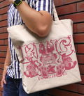 White Cat Project - King Hoshi Tanuki Large Tote Bag Natural thumbnail 2