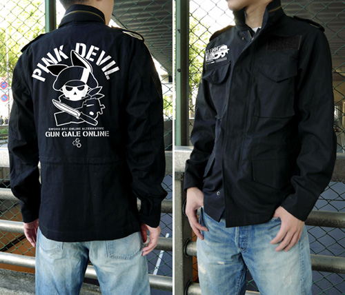 Sword Art Online Alternative Gun Gale Online - Pink Devil M-65 Jacket Black (L Size) image 5