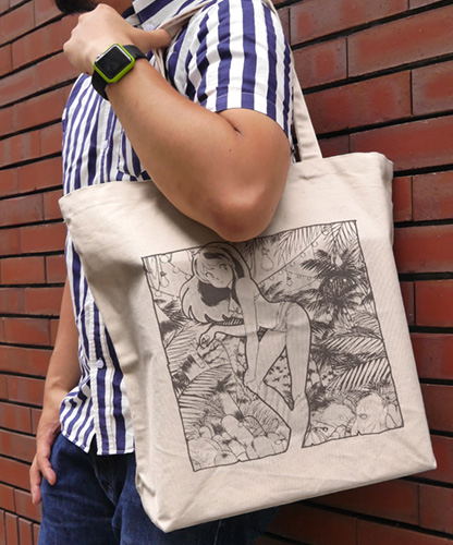 Urusei Yatsura - Lum-chan Denshoku no Makyou Large Tote Bag Natural image 2