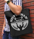 How Heavy Are The Dumbbells You Lift? - Silverman Gym Large Tote Bag Black thumbnail 2