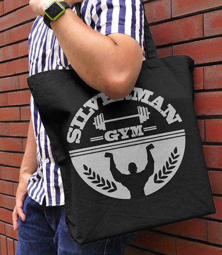 How Heavy Are The Dumbbells You Lift? - Silverman Gym Large Tote Bag Black image 2