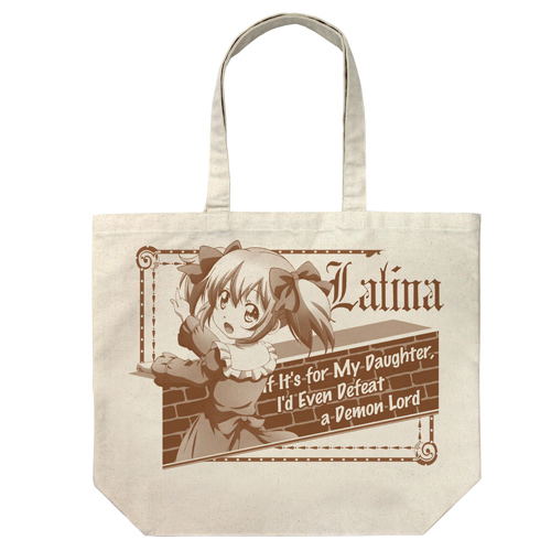 If It's For My Daughter, I'd Even Defeat A Demon Lord - Latina Large Tote Bag Natural image 1