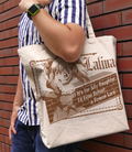 If It's For My Daughter, I'd Even Defeat A Demon Lord - Latina Large Tote Bag Natural thumbnail 2
